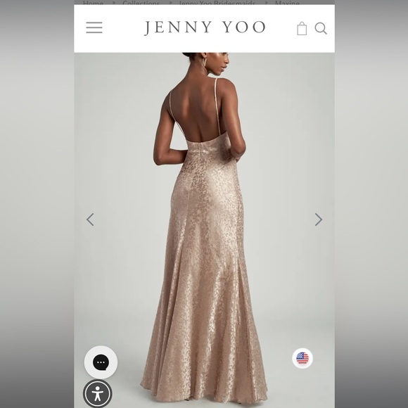 Jenny Yoo Maxine Dress in Prosecco Size 8, Never Worn - Picture 2 of 4